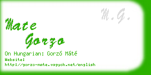 mate gorzo business card